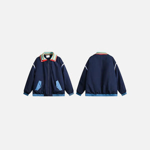 Y2k Vintage Strips Windbreaker Jacket - tntwear1