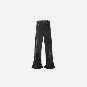 Y2K Flare Zip Jeans - tntwear1