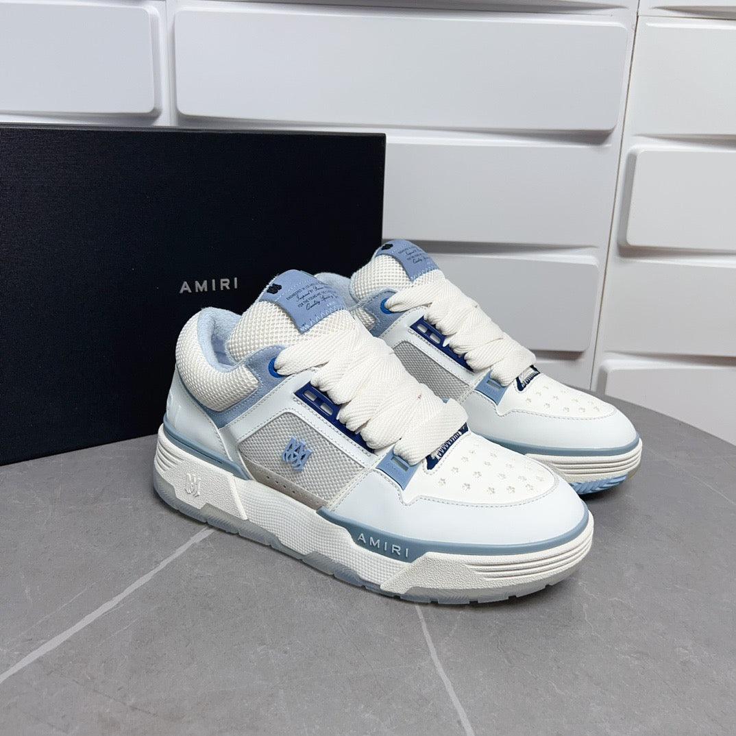 AMR MA-1 White and Blue Sneakers-131 - tntwear1