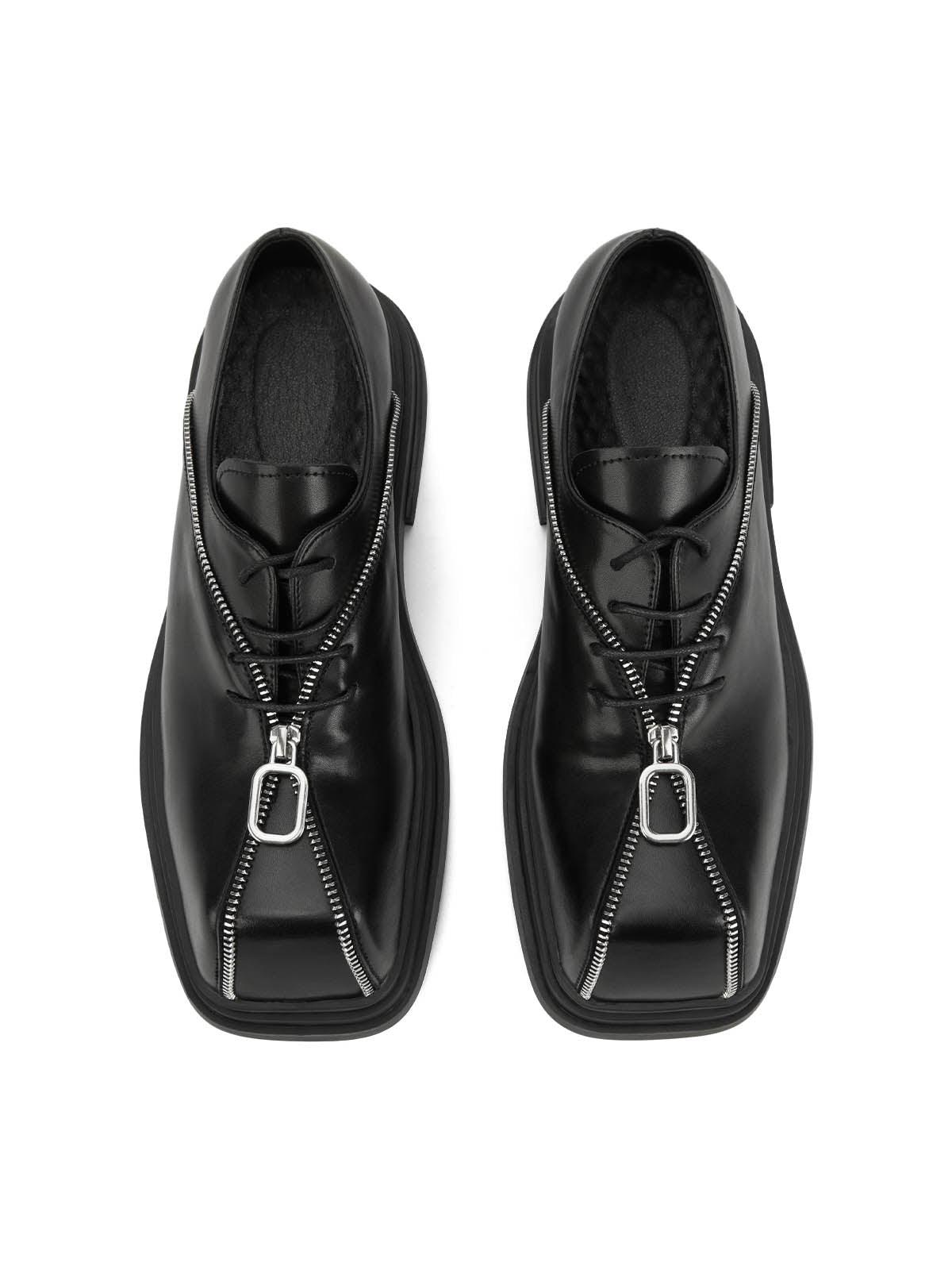 Tntwear Punk Personality Zipper Design Leather Shoes - 2173 - tntwear1