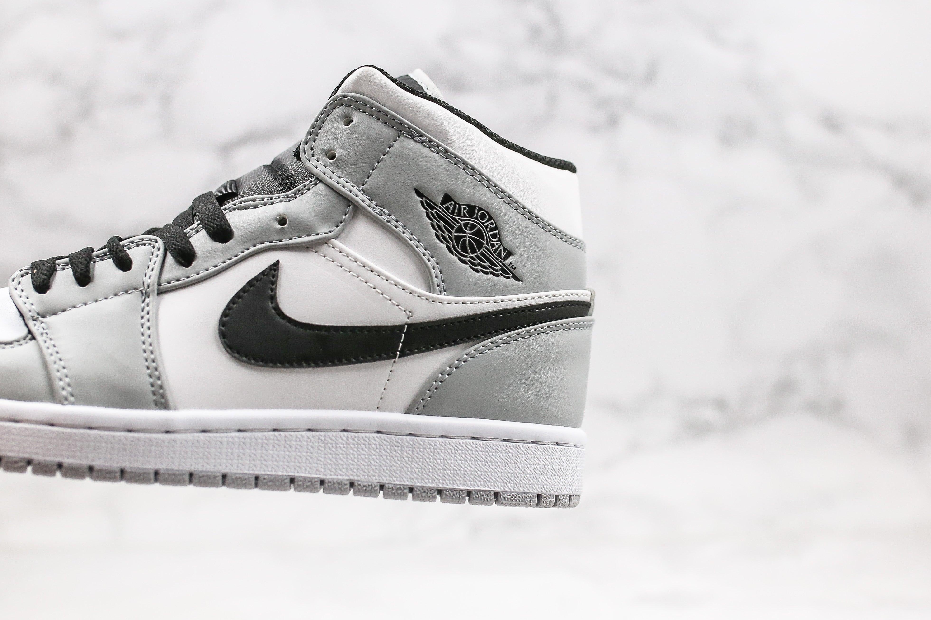 Custom Jordan 1 Mid Light Smoke Grey High Q - tntwear1