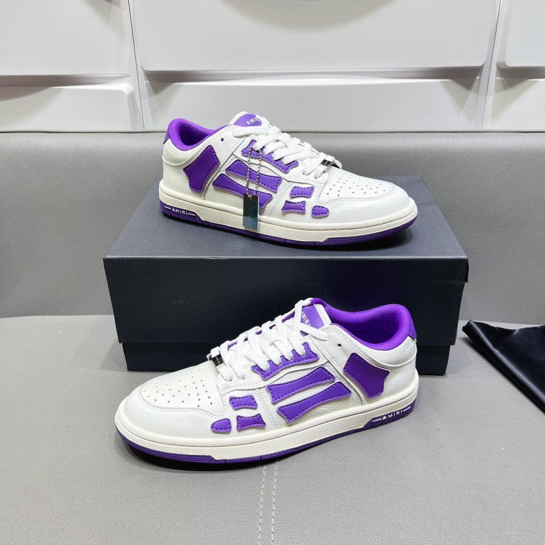 AMR Skel Top Low Purple and White Sneakers-153 - tntwear1