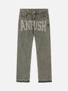 1984 American Vintage Letter Print Jeans - 1722 - tntwear1