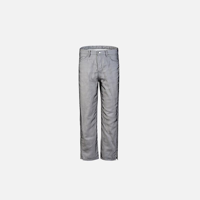 Reflective Gray Straight-Leg Jeans - tntwear1