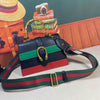 Tntwear - Blue Green And Red Dionysus Mini Top Handle Bag