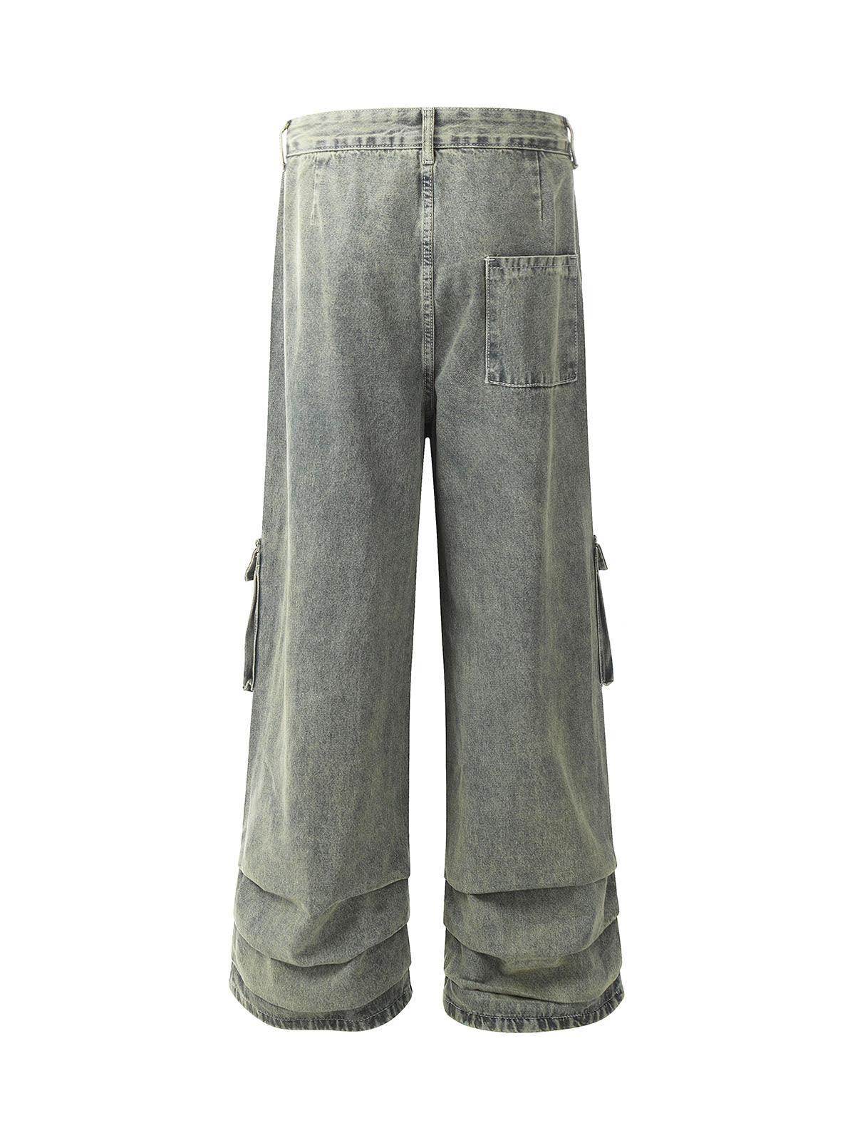 Tntwear Distressed Raw Edge Baggy Jeans - tntwear1