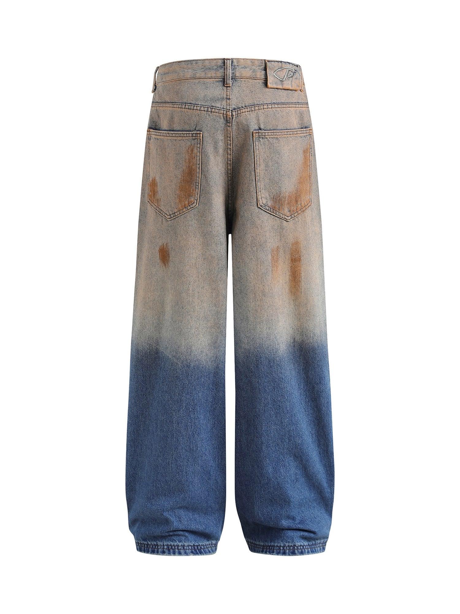 Tntwear Retro Ripped Washed Patina Street Hip-Hop Jeans - tntwear1