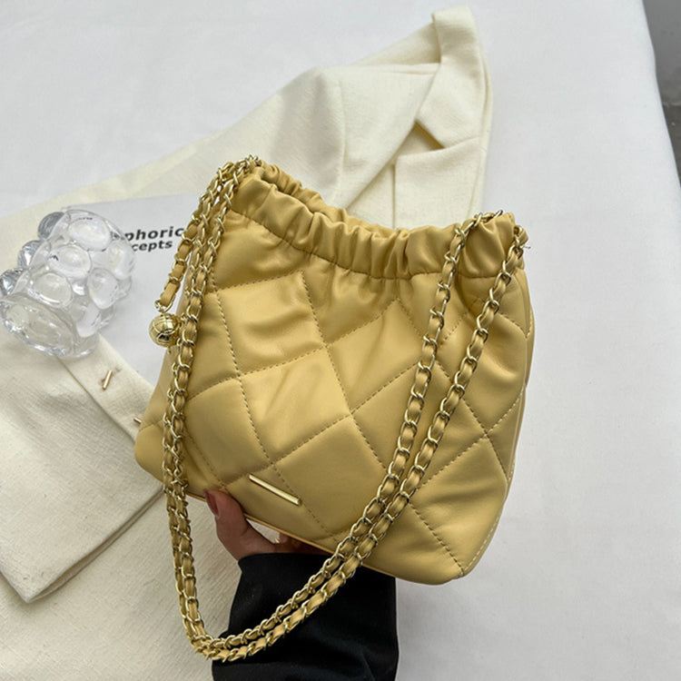 Rhombus Chain Bucket Bag