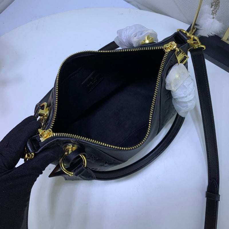 Tntwear - Black Monogram Leather Handbag