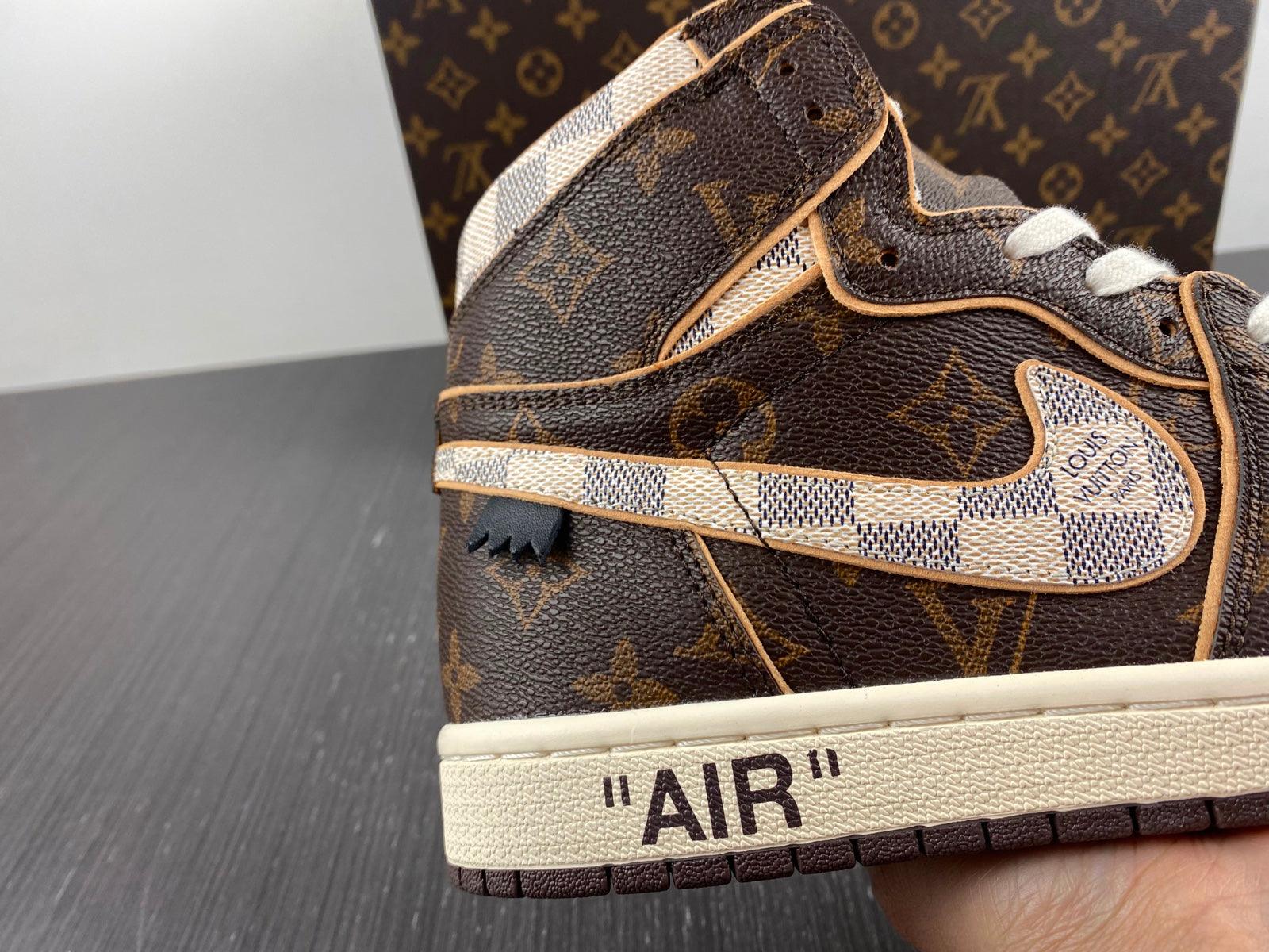 Custom Air Jordan 1 x LV x OFF-W Monogram - tntwear1