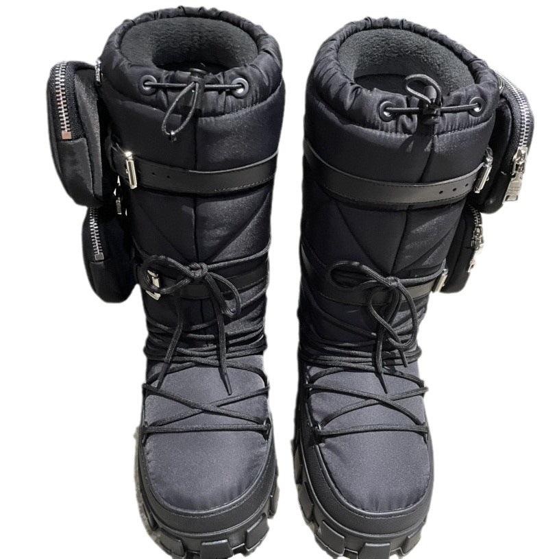 Women Snow Boots Waterproof Non-slip Designer Female Ankle Boots Platform Keep Warm Fur Ladies Winter Shoes - tntwear1