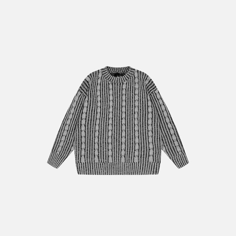 Vintage Stripes Loose Sweater - tntwear1