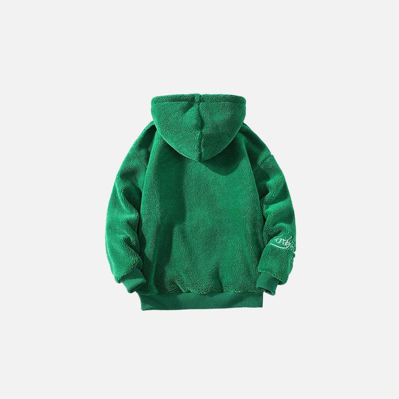 Loose Fluffy Fleece Hoodie - tntwear1