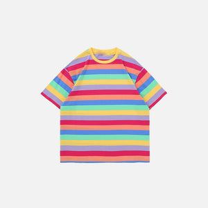 Pastel Rainbow Stripes T-shirt - tntwear1