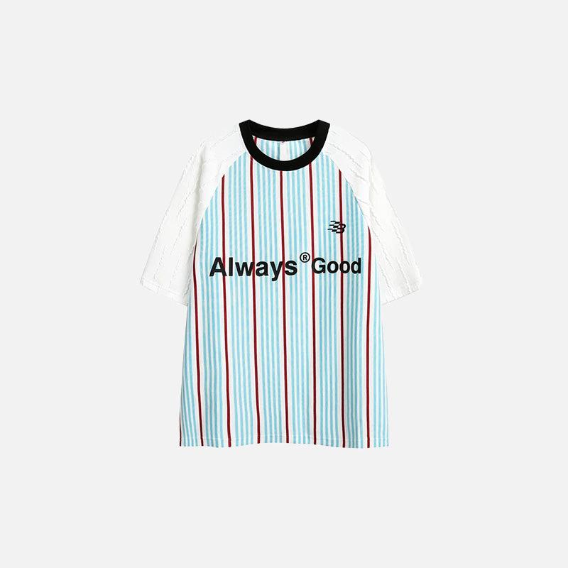 Striped Sports Raglan T-shirt - tntwear1