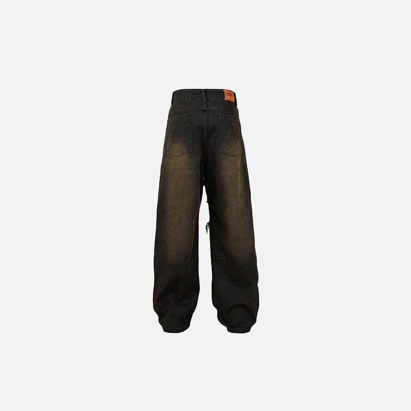 Irregular Monster Stitches Jeans - tntwear1