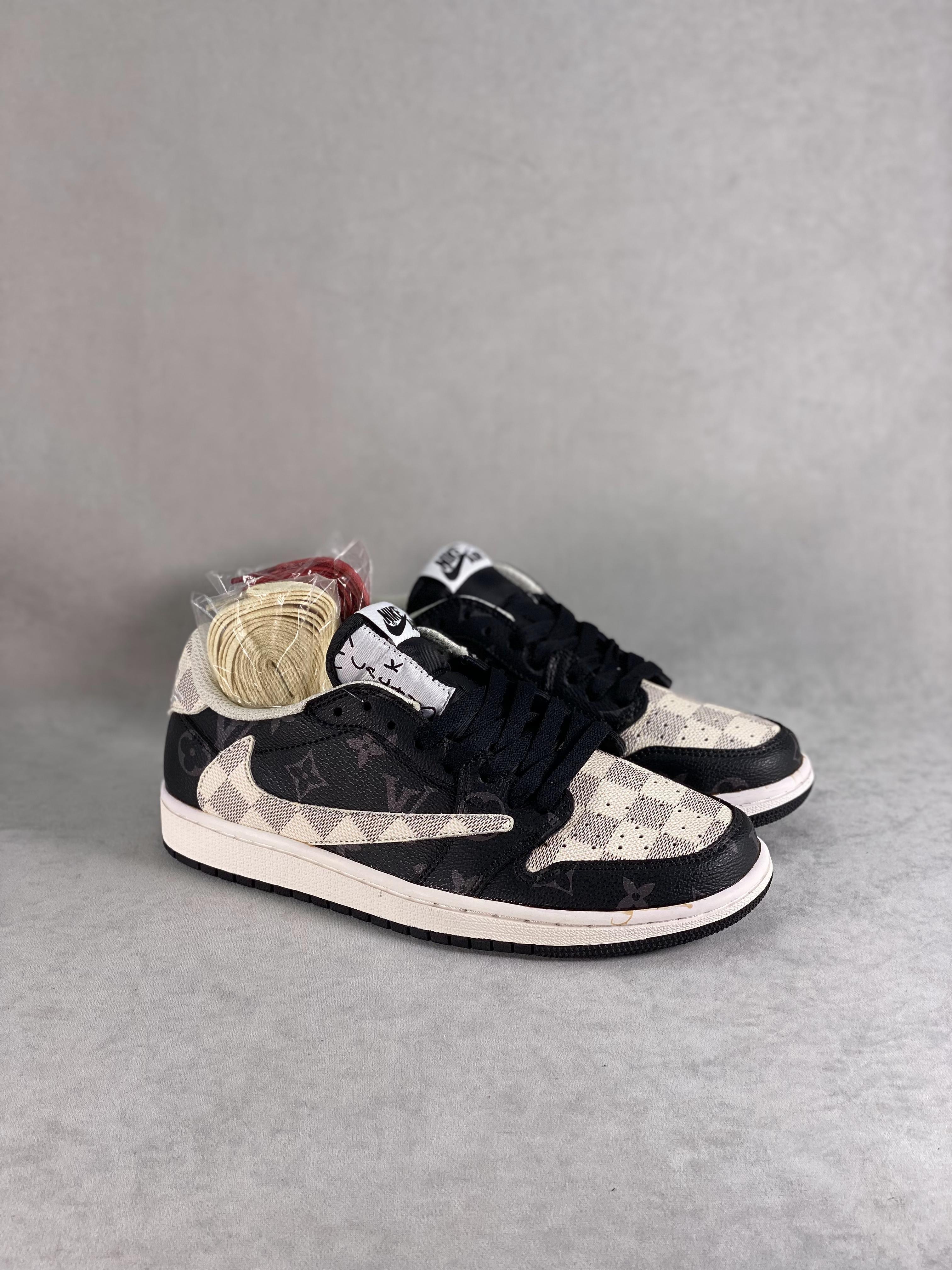 Custom Travis Scott x Fragment x Air Jordan 1 Low TS x LV DM7866-512 - tntwear1