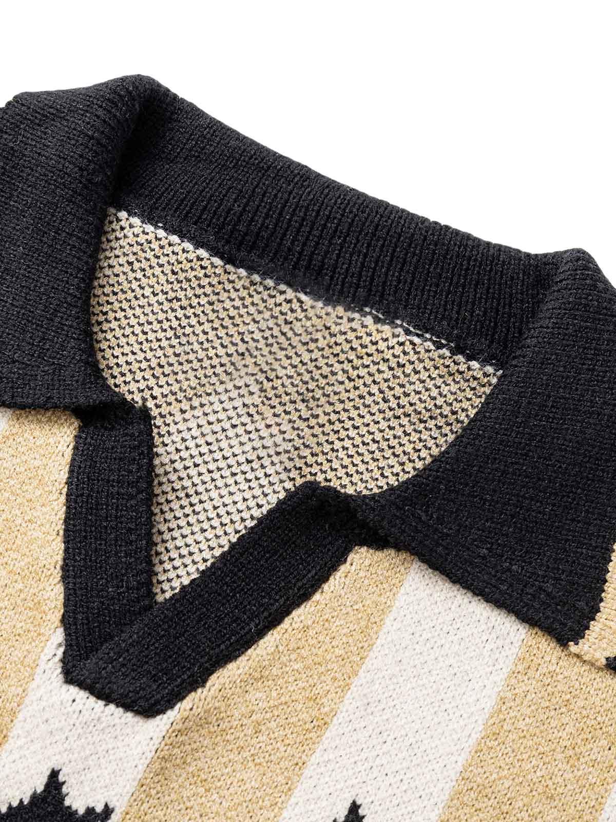 Tntwear Striped Star Jacquard Knit Sweater