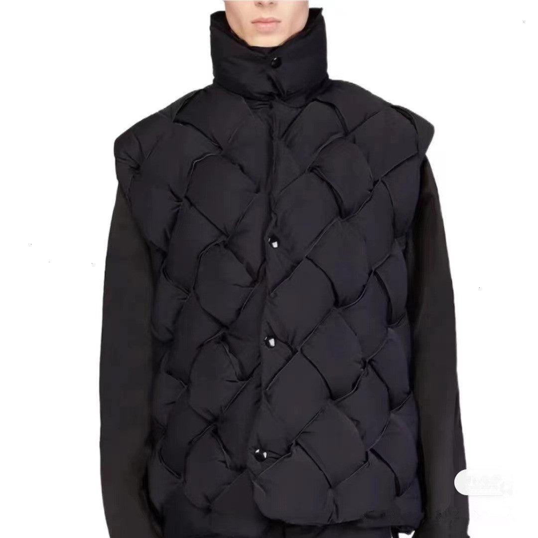 New Fashion Woven Pattern Warm Down Jacket Unisex - tntwear1