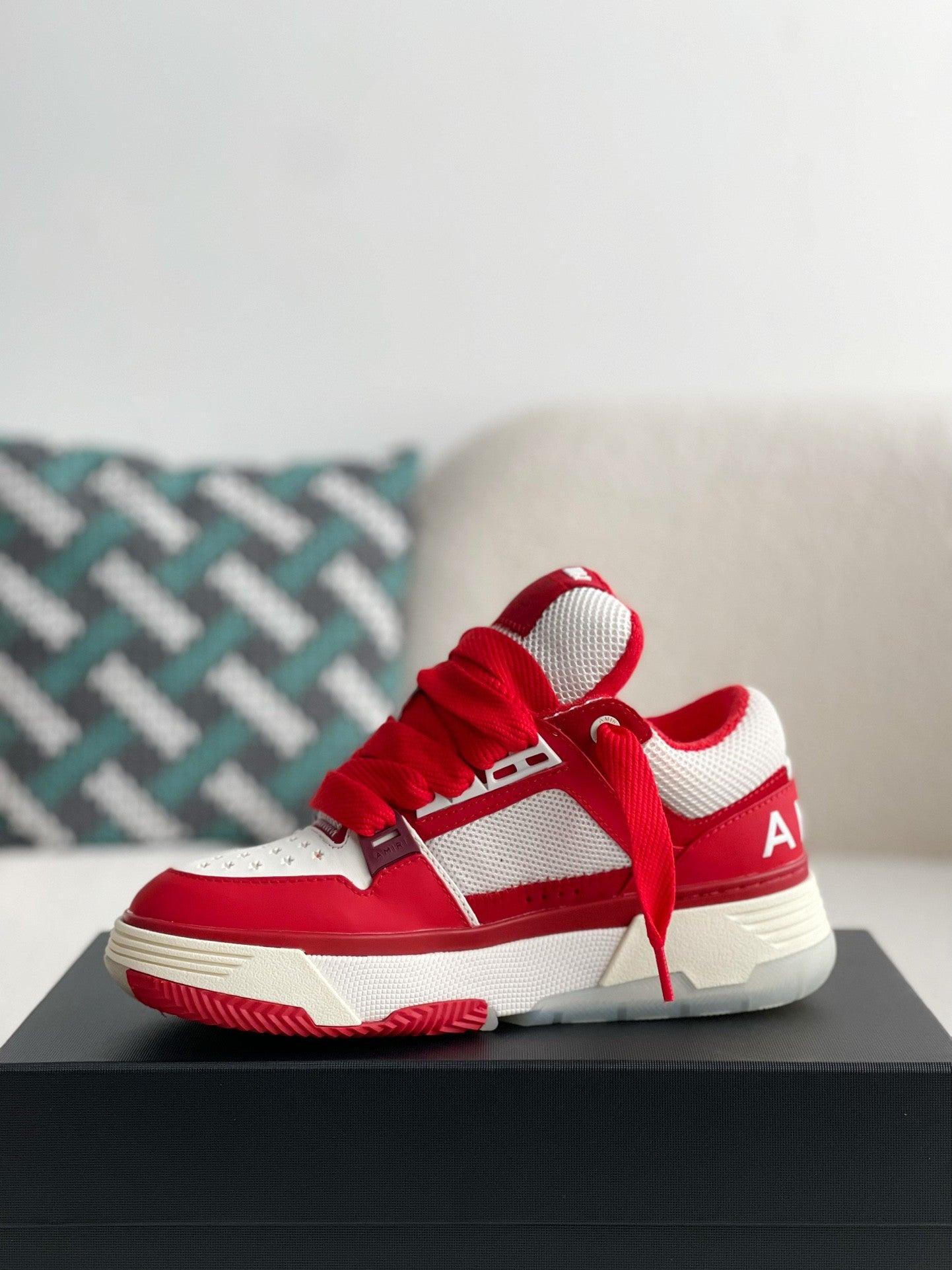 AMIRI MA-1 Sneakers White Red Sneaker - tntwear1