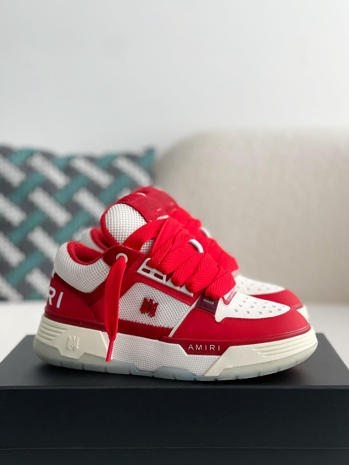 AMIRI MA-1 Sneakers White Red Sneaker - tntwear1