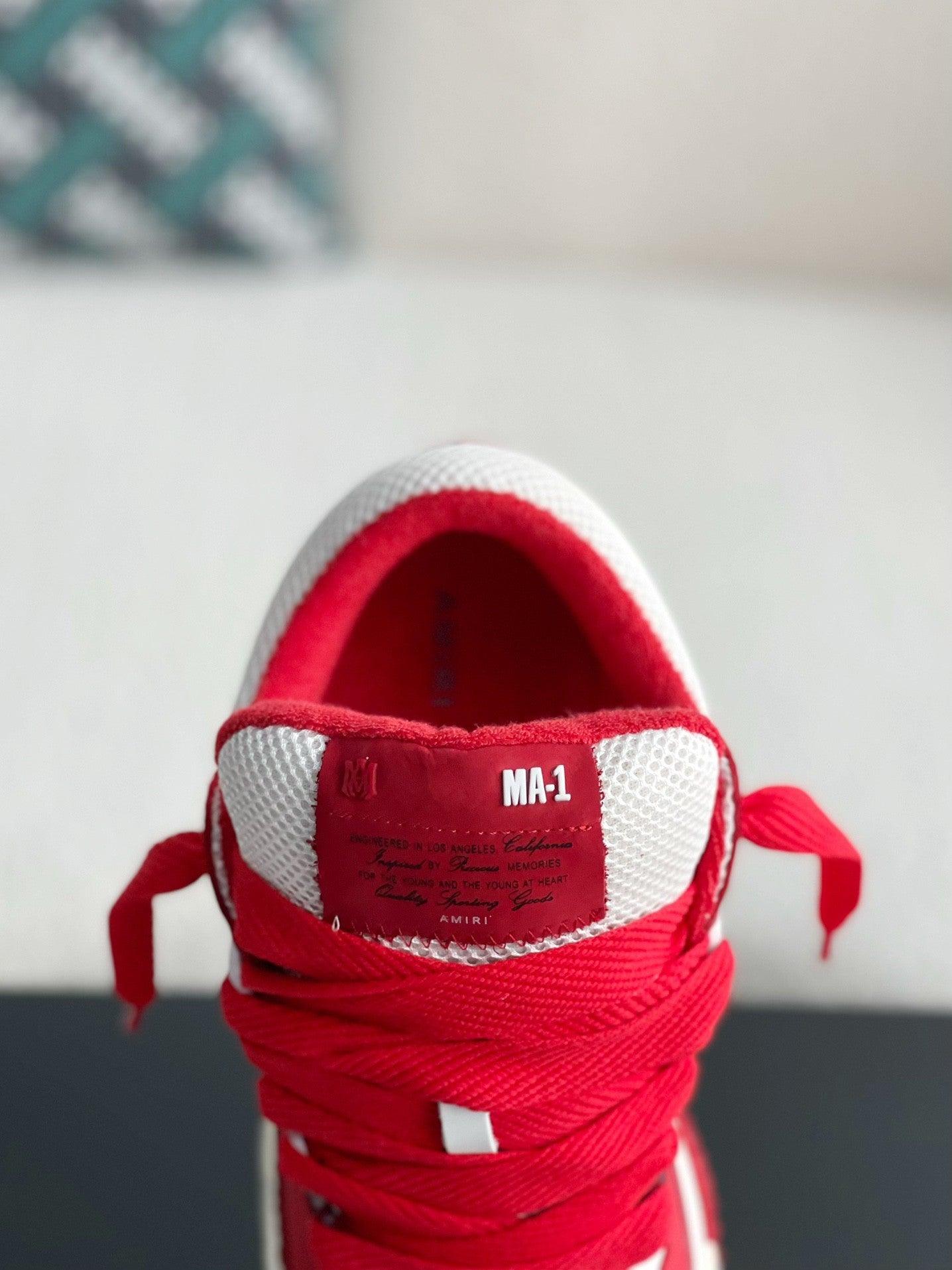 AMIRI MA-1 Sneakers White Red Sneaker - tntwear1