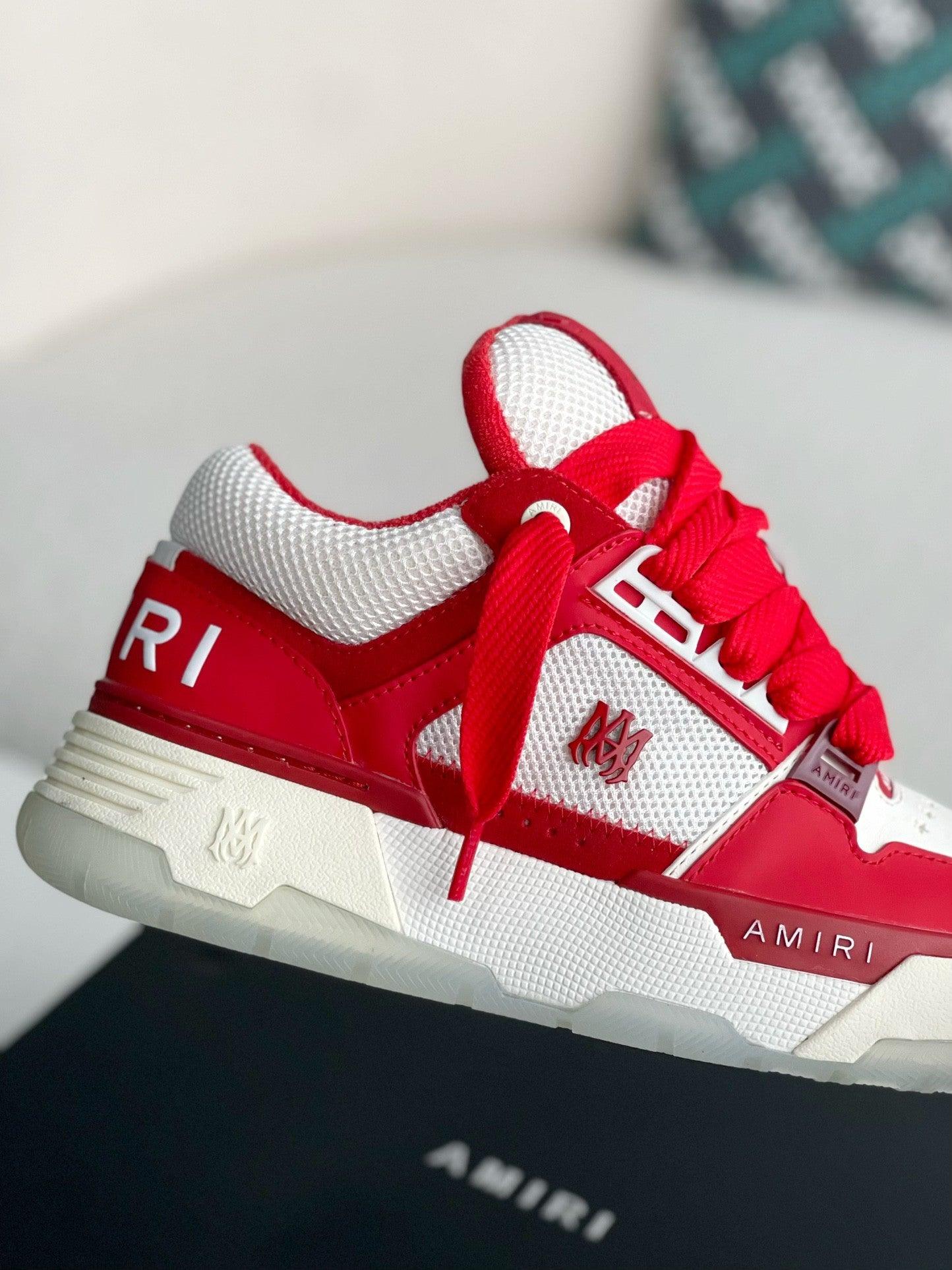 AMIRI MA-1 Sneakers White Red Sneaker - tntwear1