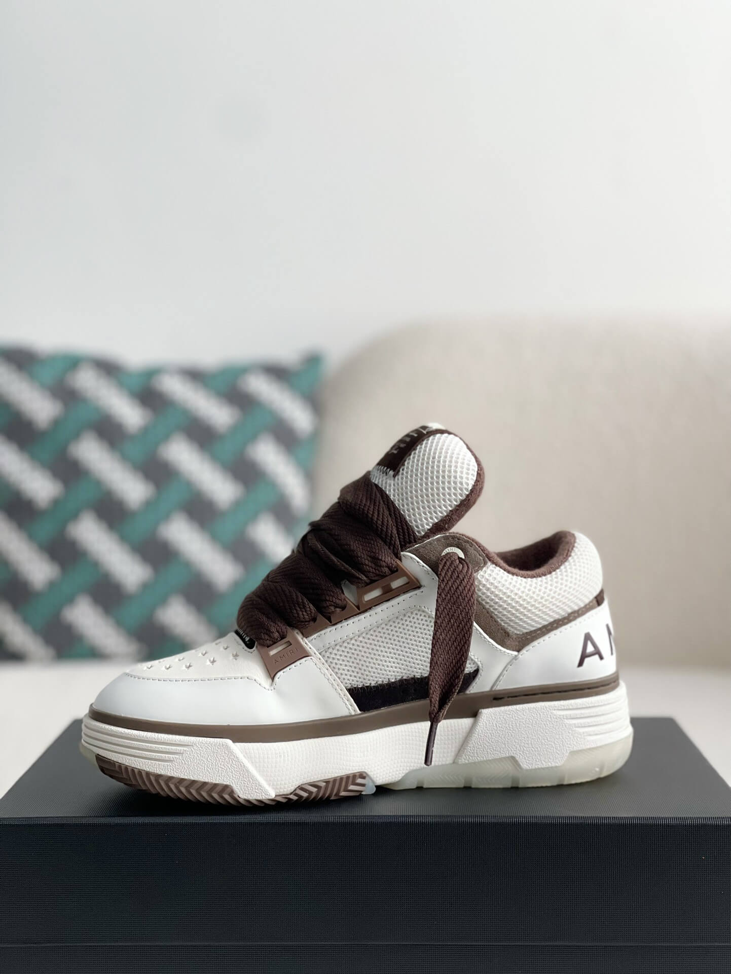 AMIRI MA-1 White Brown Sneaker