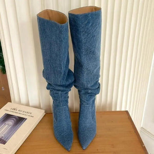 Adele Denim Boots - tntwear1