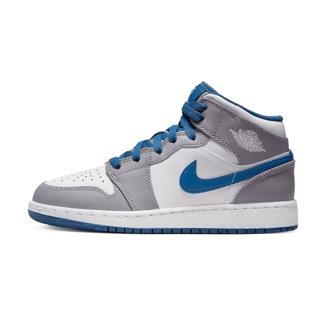 Air Jordan 1 Mid GS 'Cement True Blue' - tntwear1