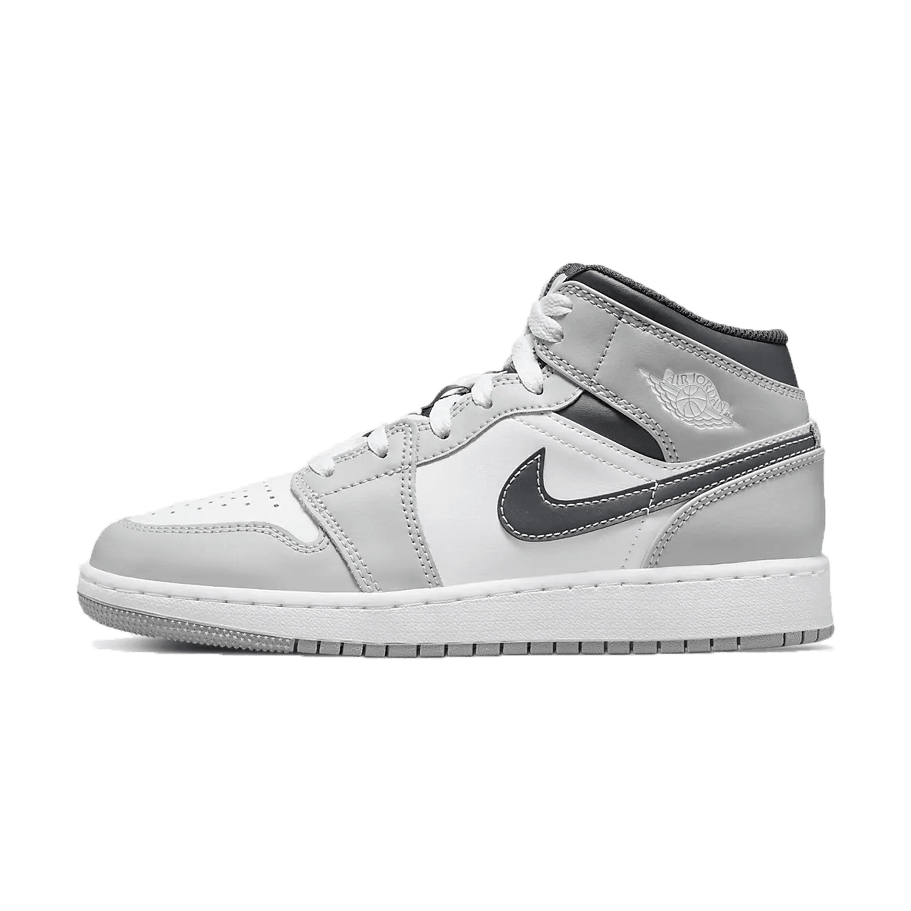 Air Jordan 1 Mid GS 'Light Smoke Grey' - tntwear1