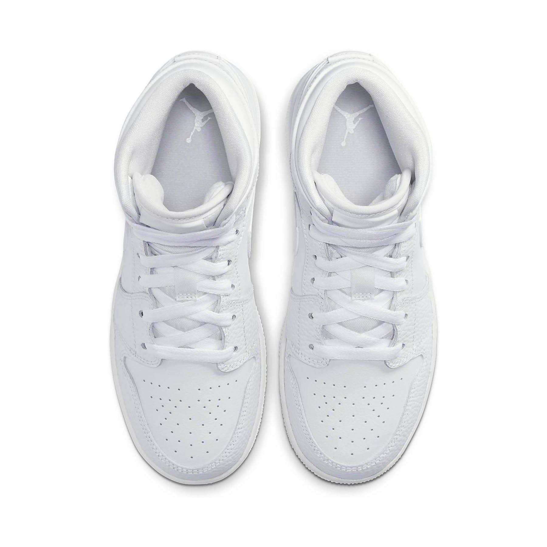 Air Jordan 1 Mid GS 'Triple White' - tntwear1