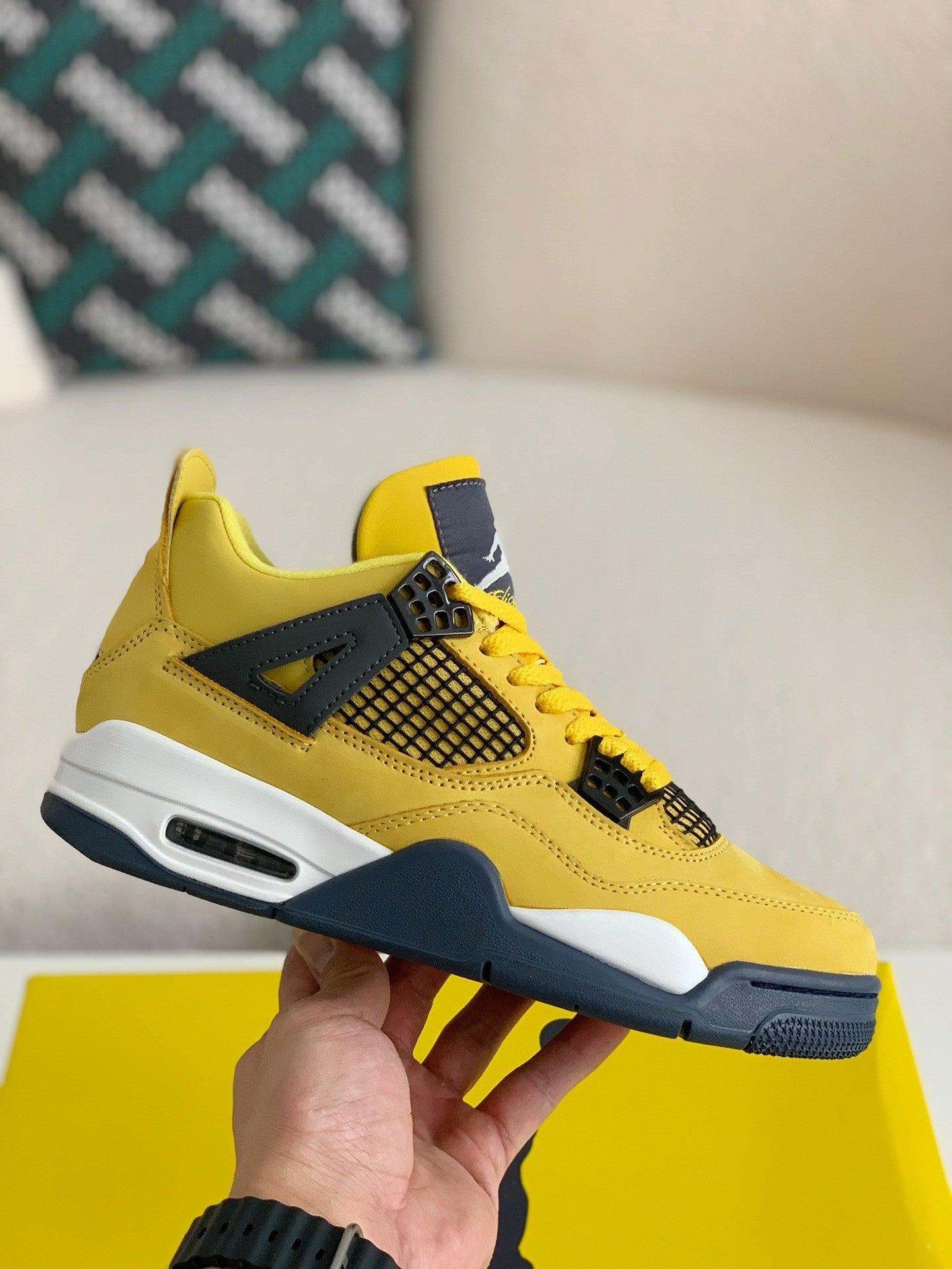 Air Jordan 4 Retro Custom Yellow - tntwear1