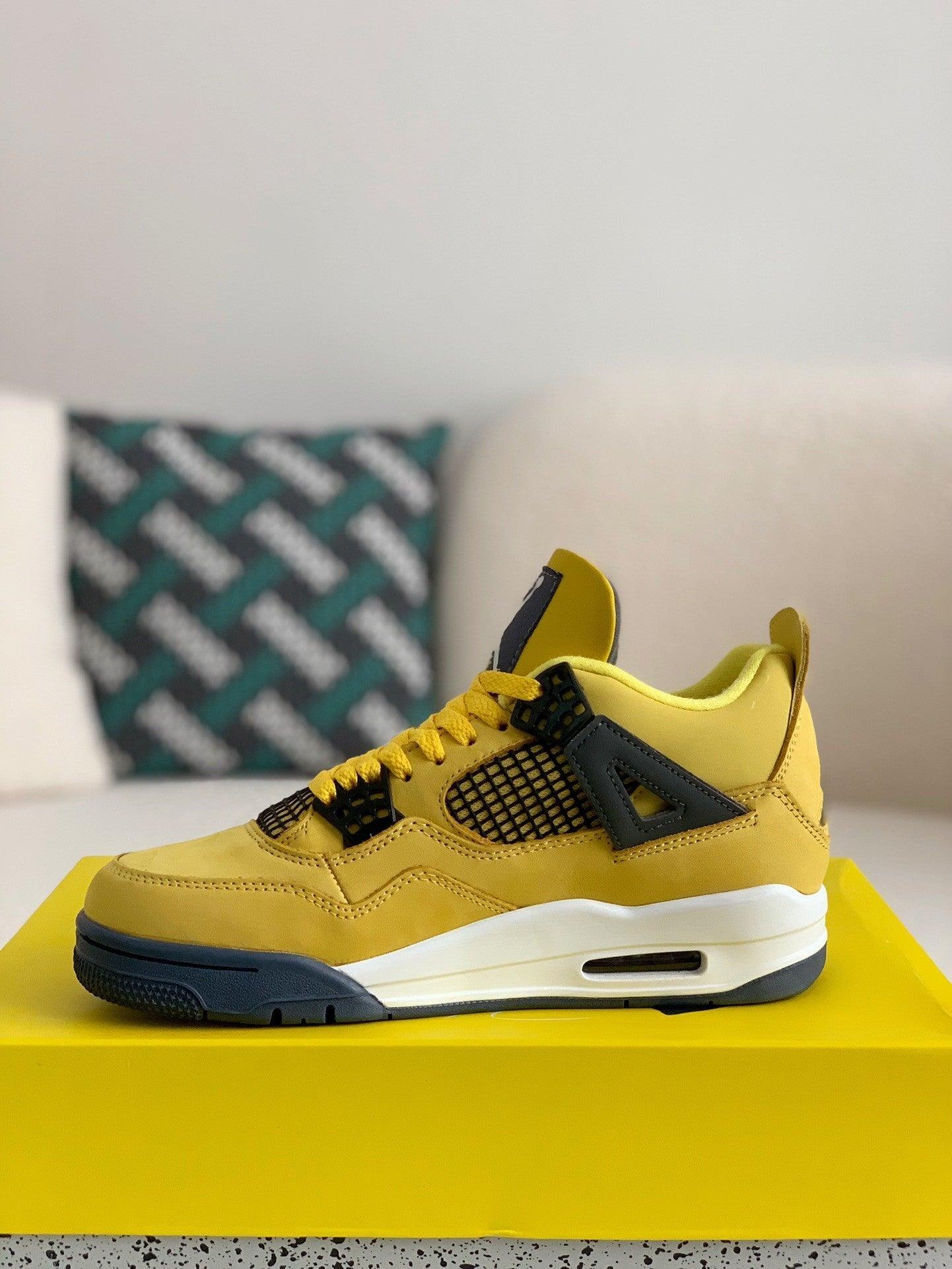 Air Jordan 4 Retro Custom Yellow - tntwear1