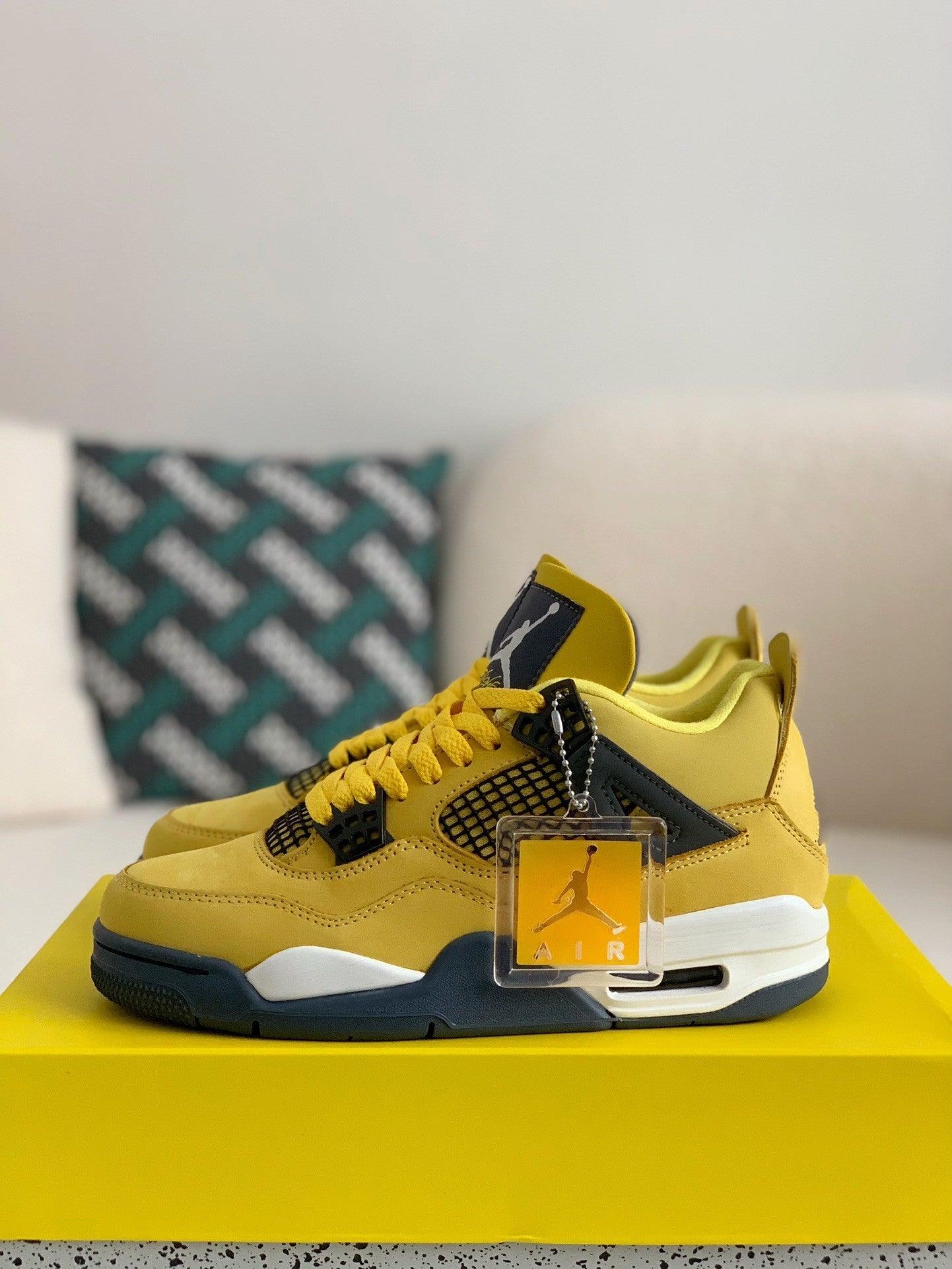 Air Jordan 4 Retro Custom Yellow - tntwear1