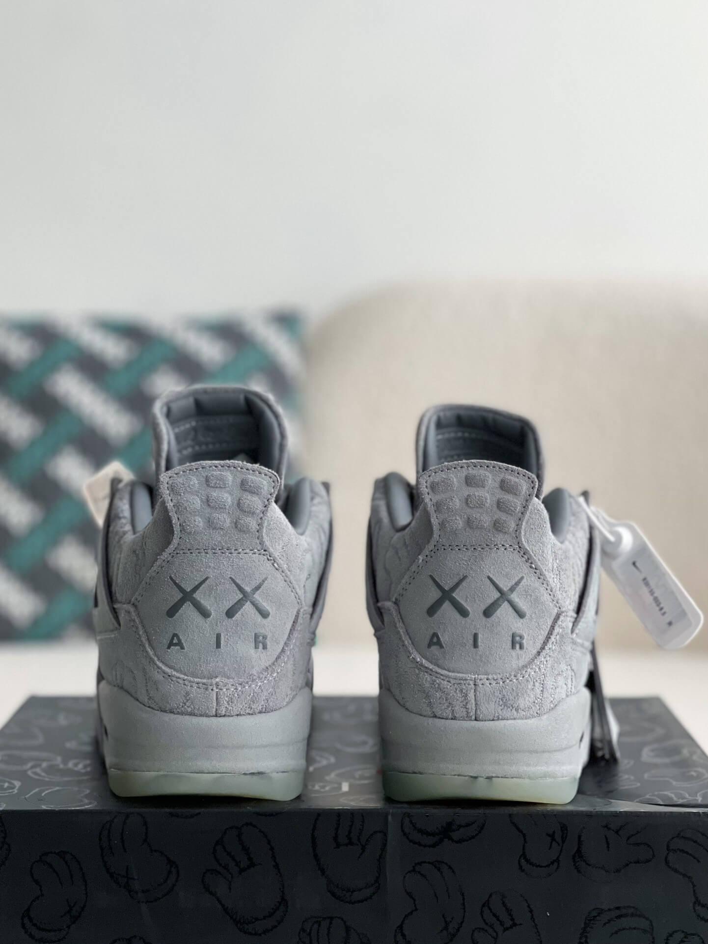 Air Jordan 4 Retro Suede Kaws "Cool Grey" - tntwear1