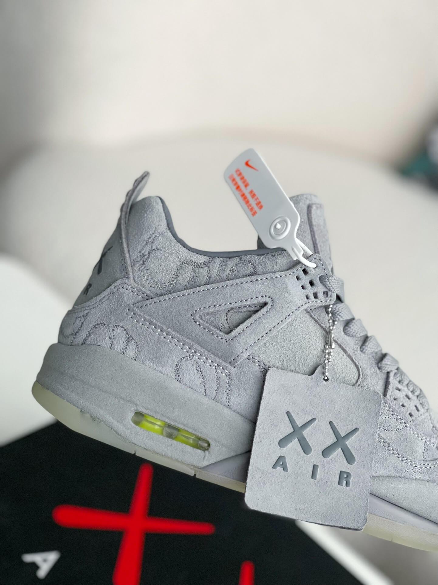 Air Jordan 4 Retro Suede Kaws "Cool Grey" - tntwear1