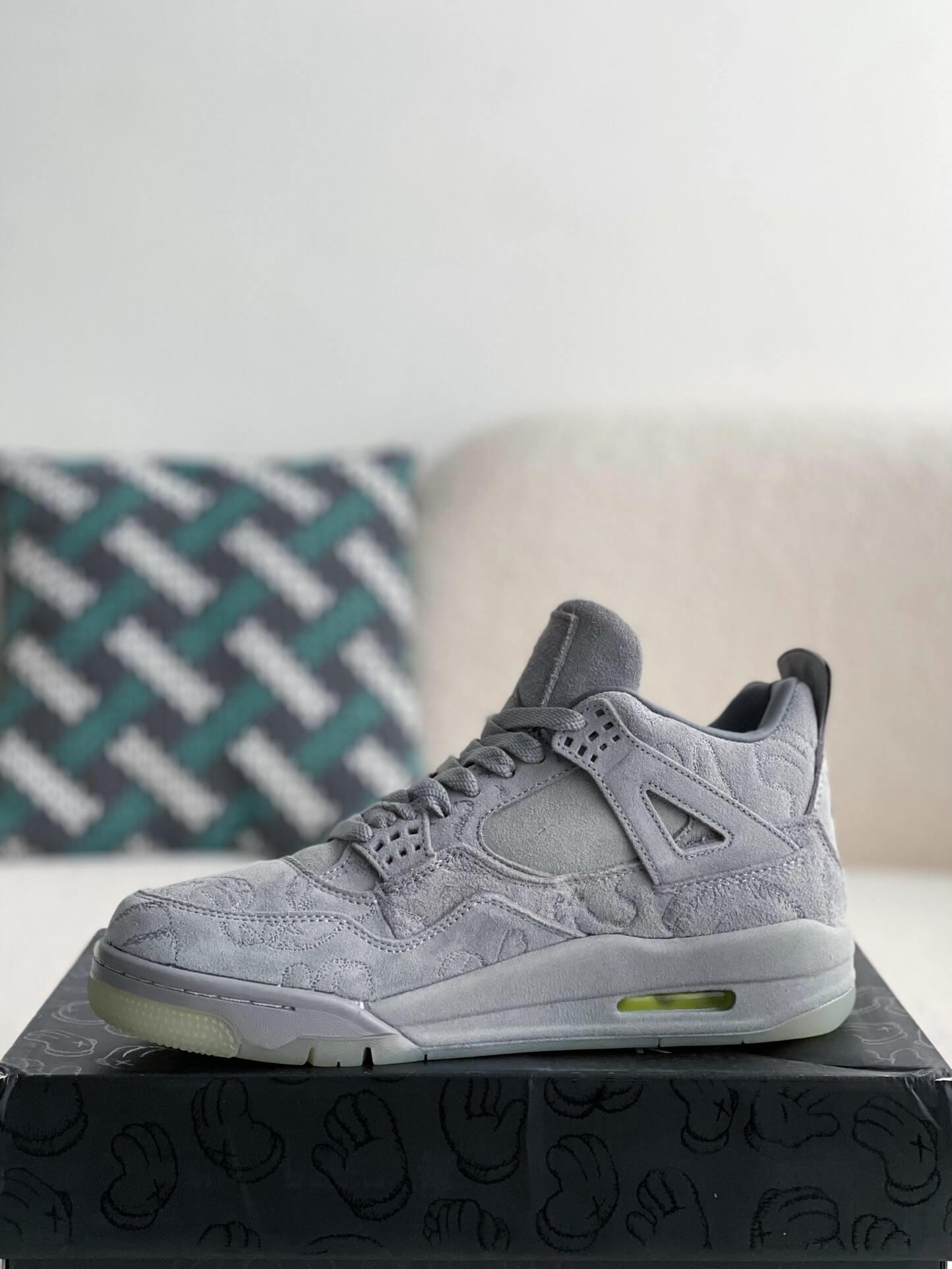 Air Jordan 4 Retro Suede Kaws "Cool Grey" - tntwear1