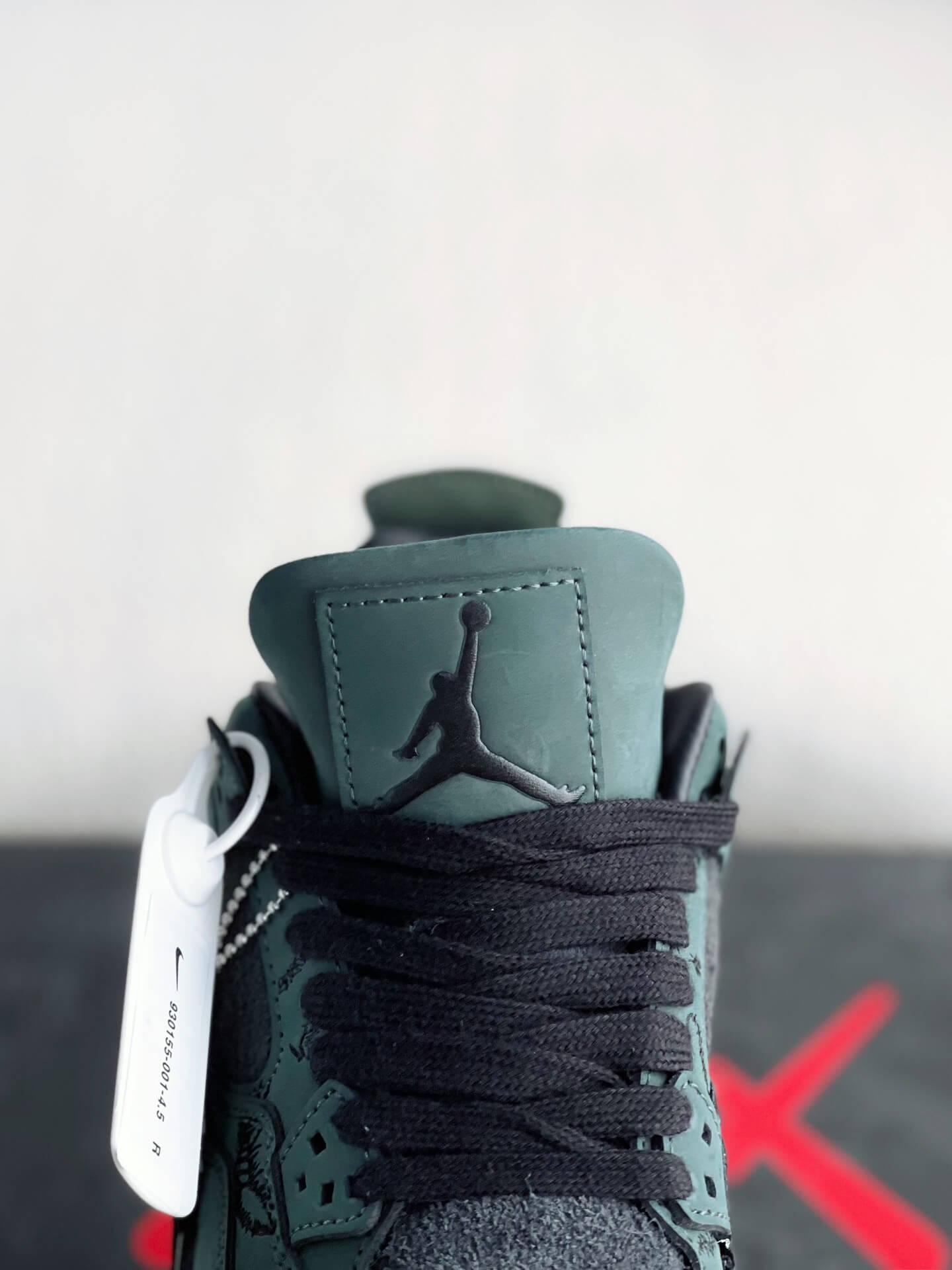 Air Jordan 4 Retro Kaws Custom Green - tntwear1