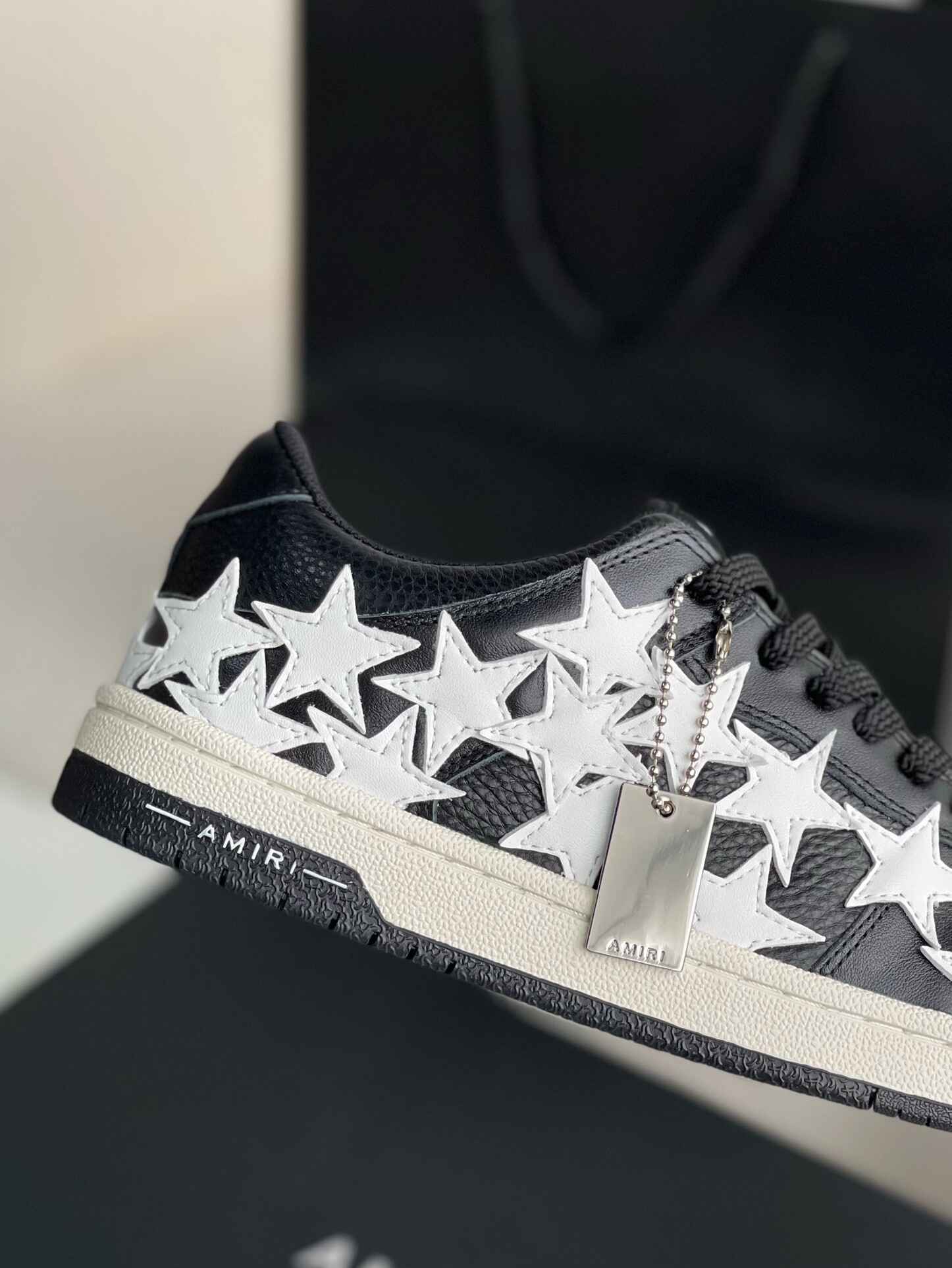 AMIRI Star Low Top Black White Sneakers