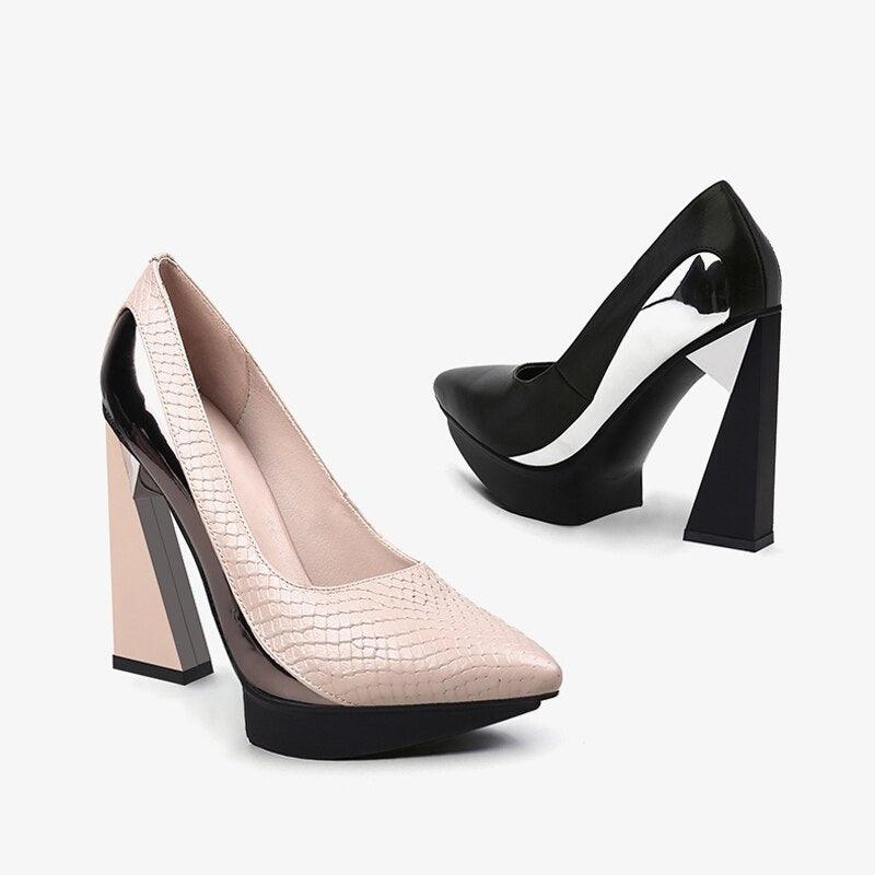 11.5cm Extreme Strange High Heels Women Pumps 2.5cm Platform Woman Pointed Toe High Heels Shoes Stiletto - tntwear1