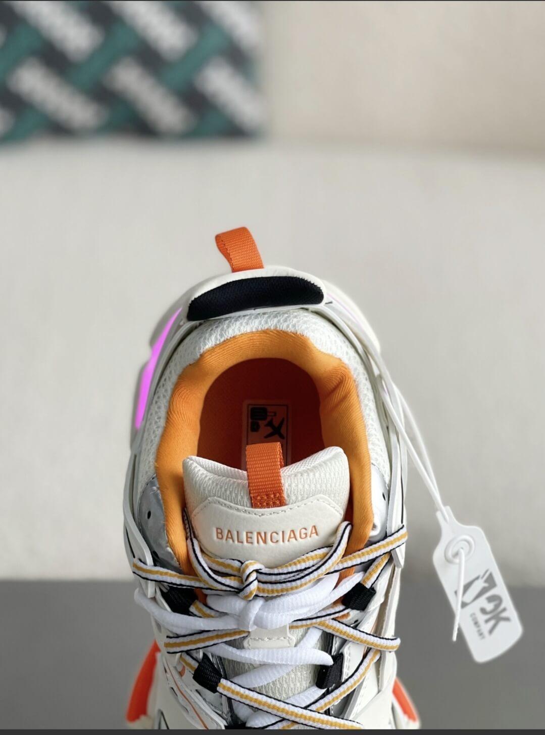 Balenciaga Track White Orange Sneakers - tntwear1