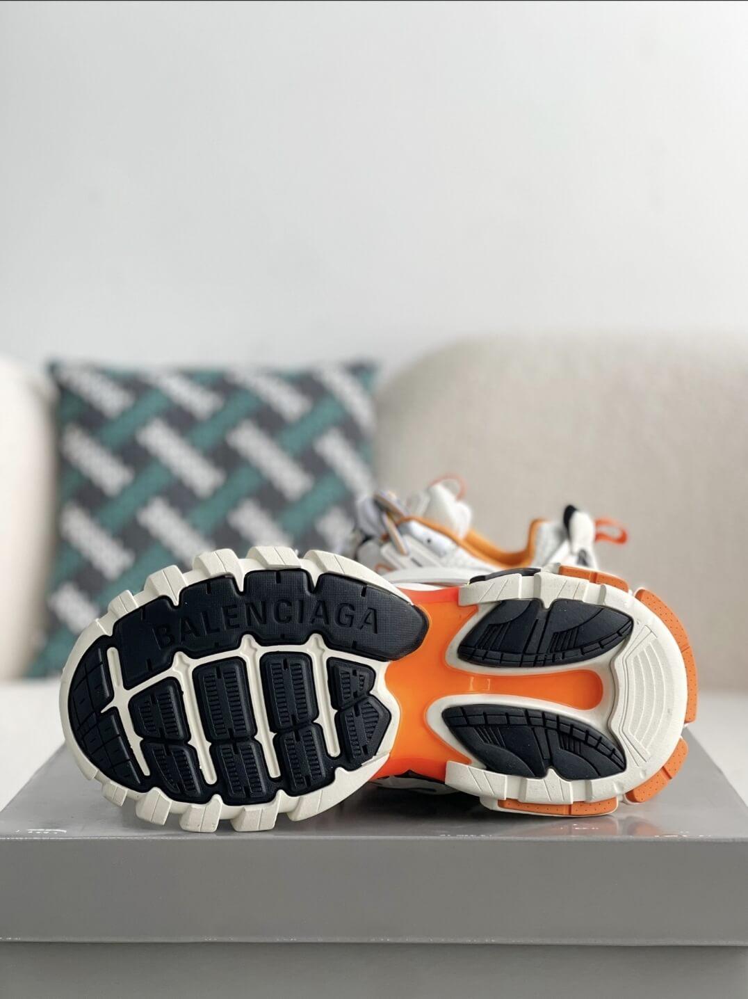 Balenciaga Track White Orange Sneakers - tntwear1