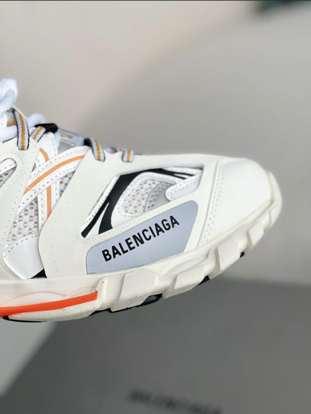 Balenciaga Track White Orange Sneakers - tntwear1