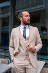 Beige Slim Fit Suit