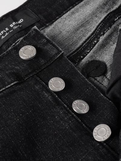 Black Graphic Paint Jeans