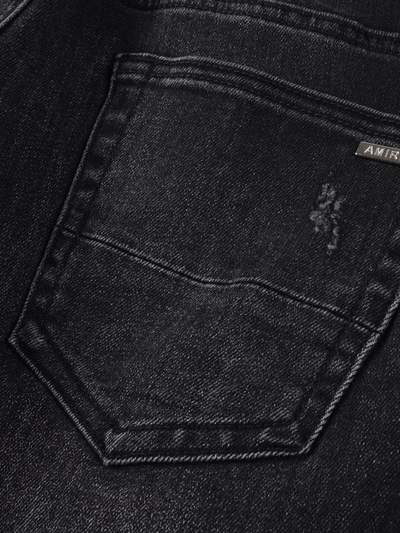 Black Ripped Patch Jeans