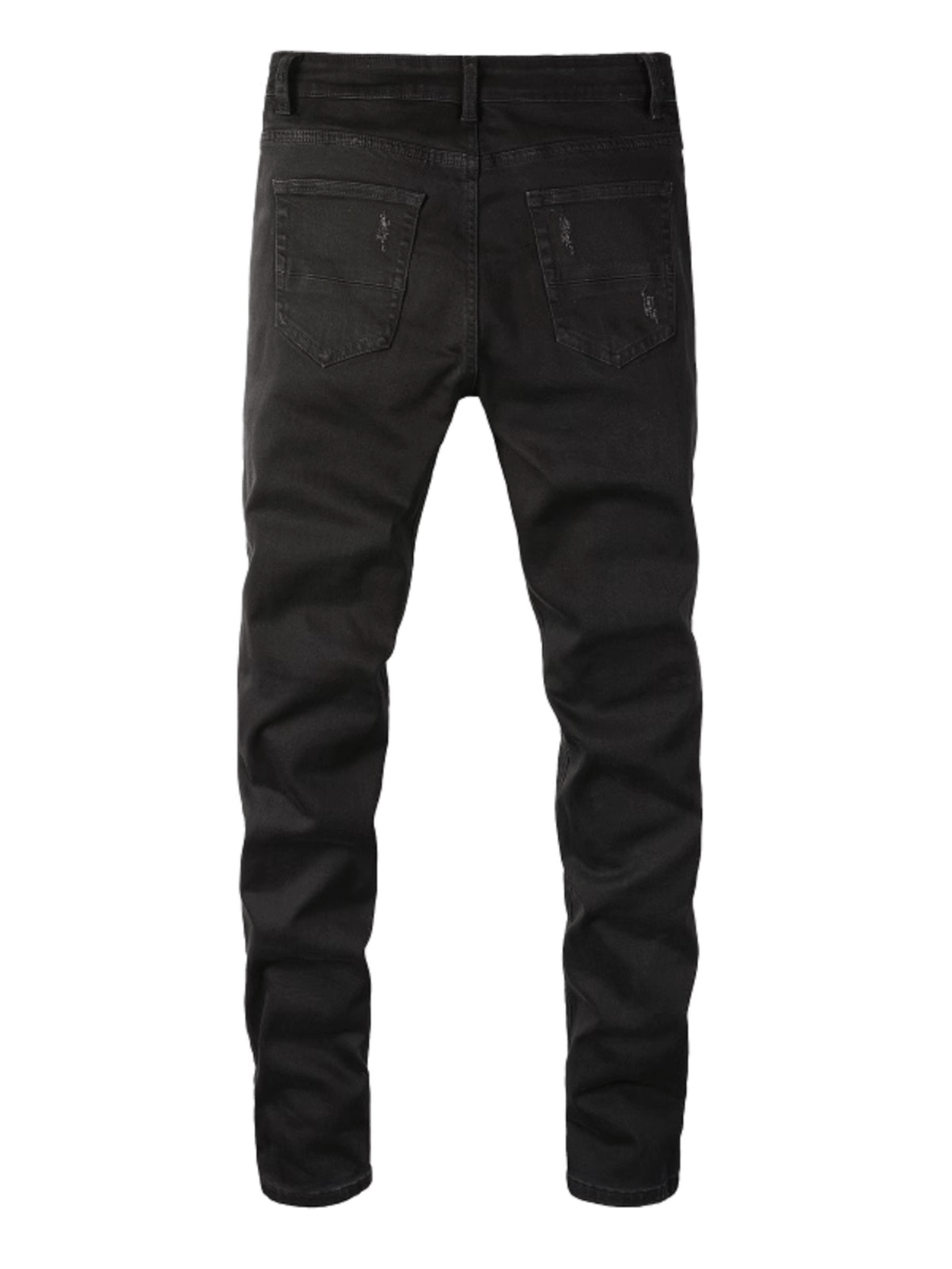 Black Ripped Patch Jeans