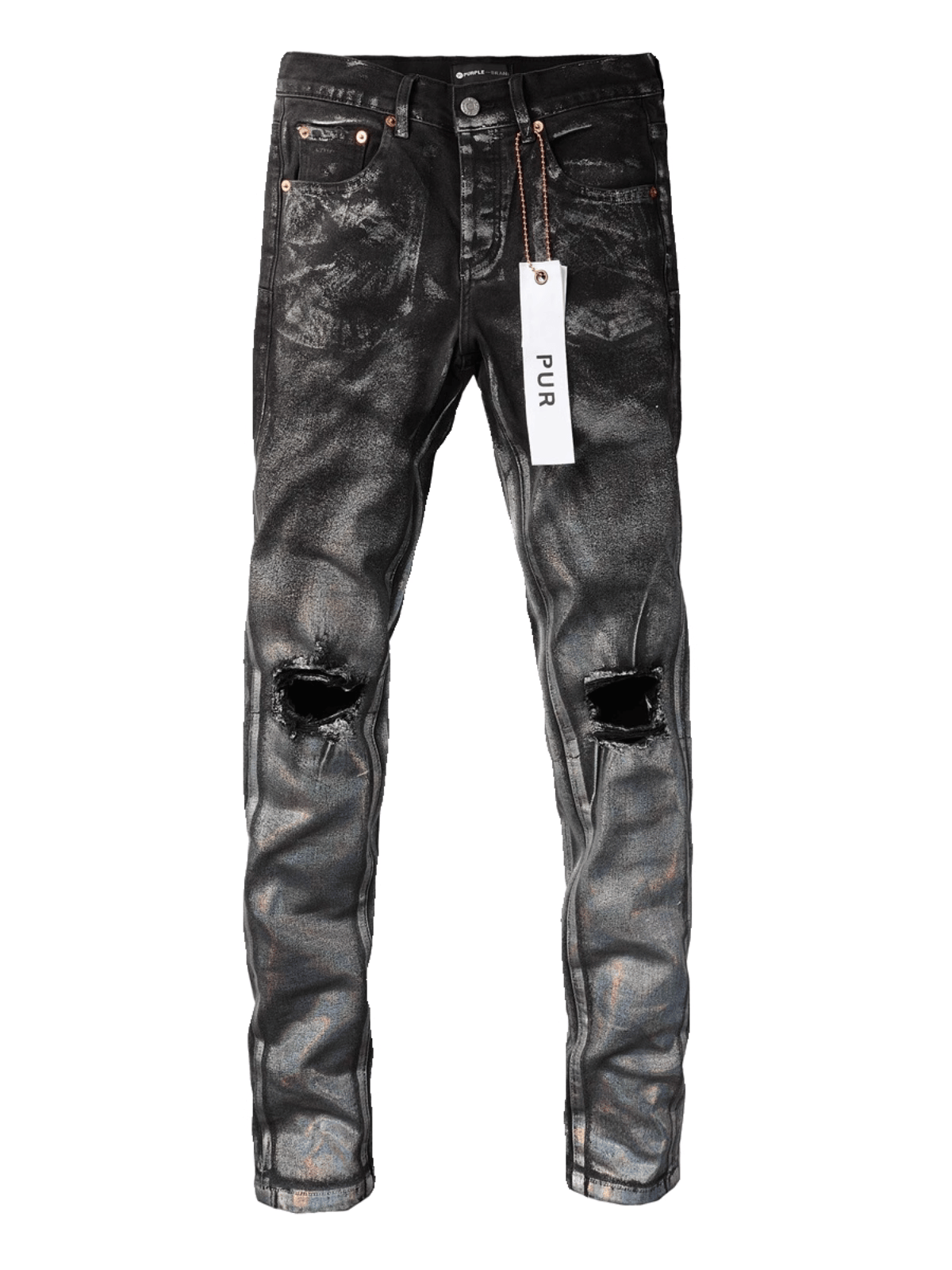 Black Knee Ripped Jeans