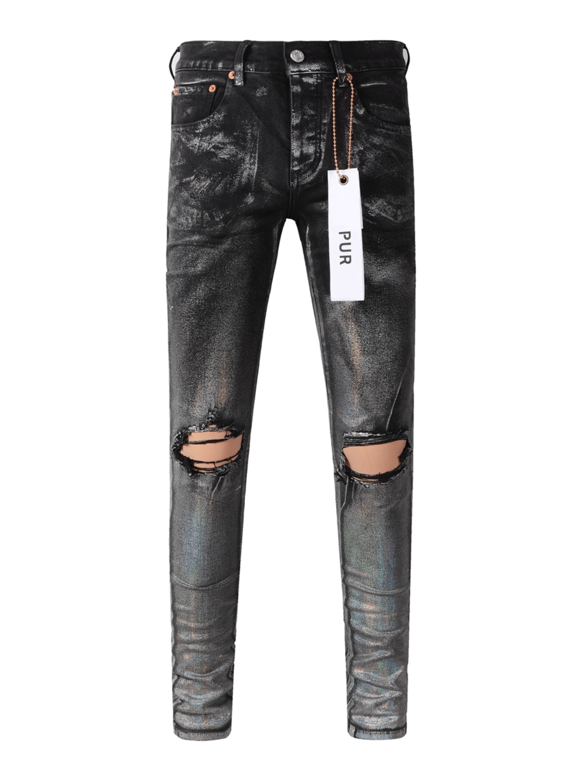 Black Knee Ripped Jeans